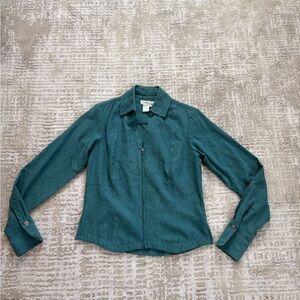 Teal Colwater Creek Zip Jacket